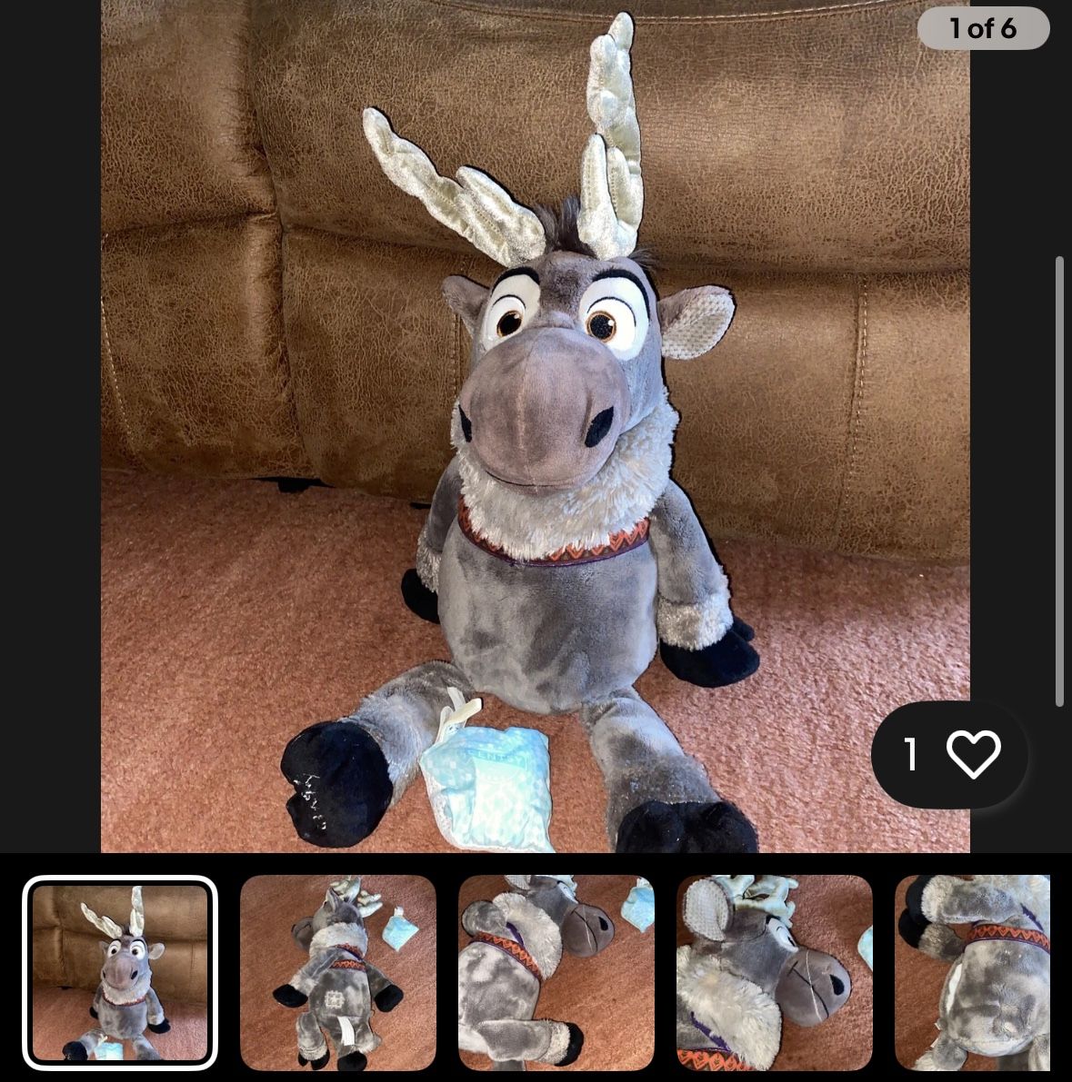 Disney Scentsy Buddy Frozen Sven the Reindeer PLUSH 18" With Scent Pack