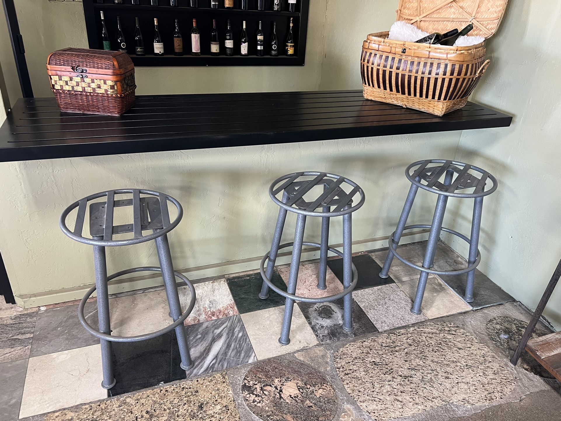 (3) Bar Stools - Swivel