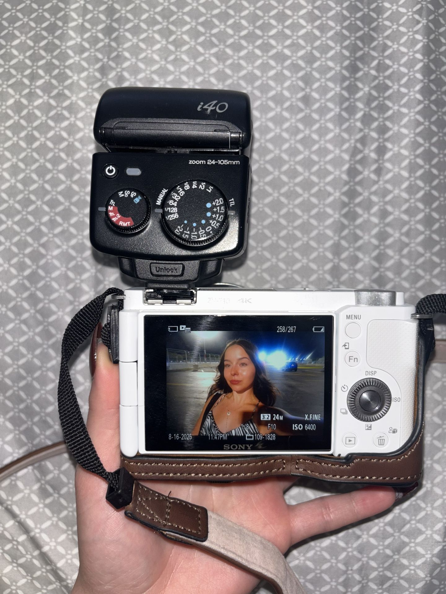 Sony Alpha ZV-E10 with 2 flash attachment