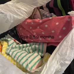 Bag Of Baby Girl Clothes Size 3,6,9 Months