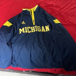 Throw Back Adidas Michigan Pull Over 