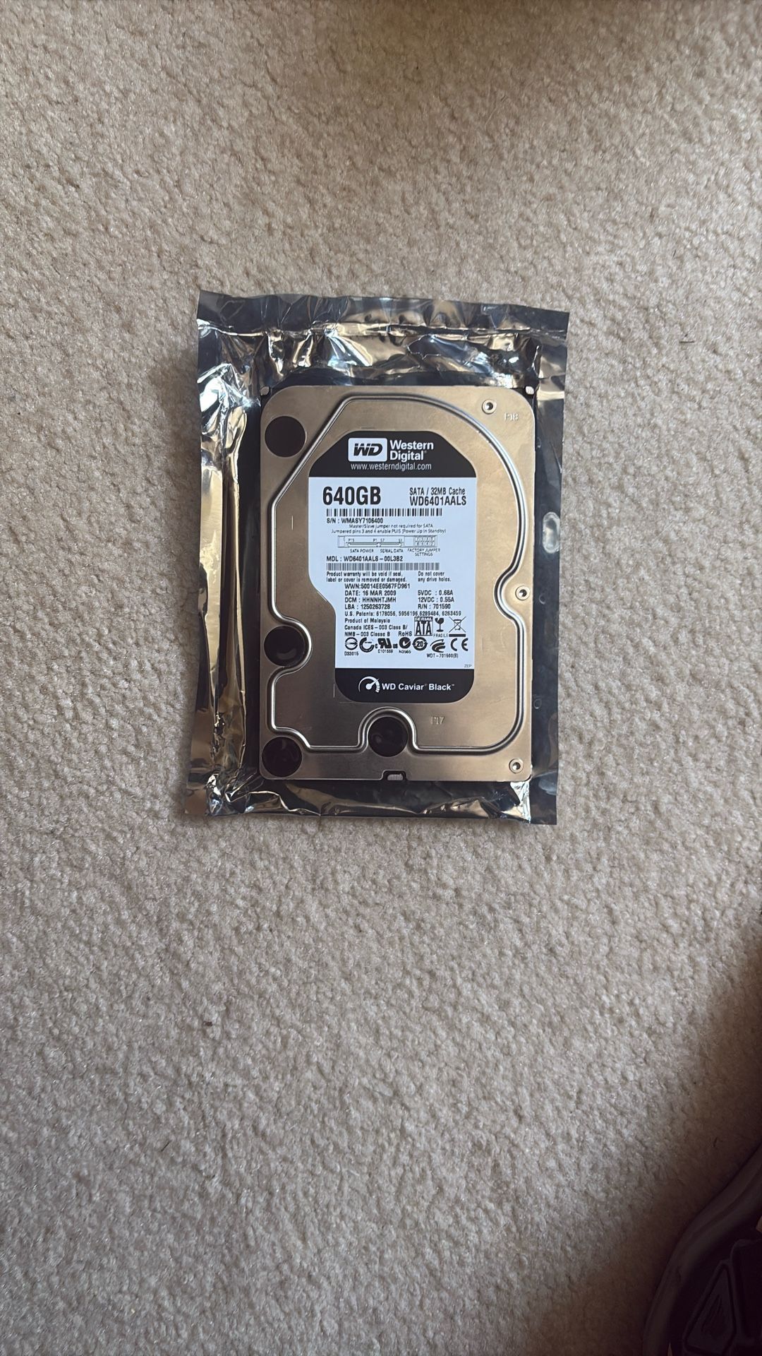 640 GB HDD SATA