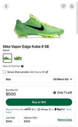 Kobe Grinch Cleats 9.5