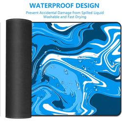 Fluid Pattern Marbled Design Gaming Mouse Pad Large Mouse Pad for Desk Keyboard and Mouse Pad Desk Mat Computer Mat Protector Mat Office Desk Accessor