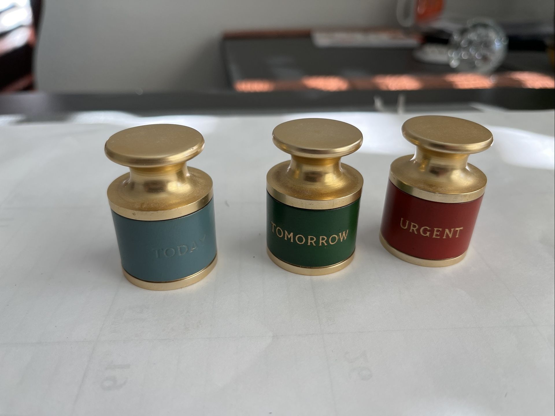 Vintage (3) Three Made In England Desk Paperweights