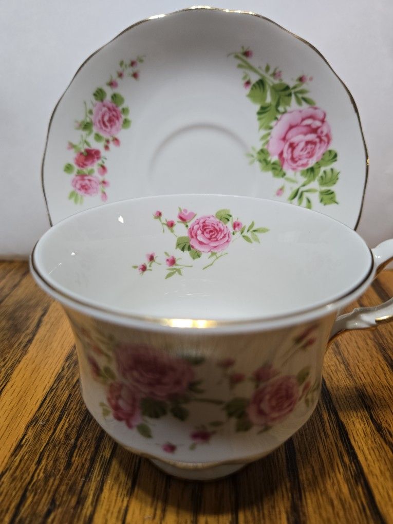 Avon Pink Roses Fine Bone China