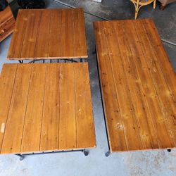 Wood Top Tables With Metal Frames