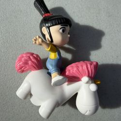 Despicable Me 3 Agnes Rocking Fluffy Unicorn Figure McDonalds Happy Meal Toy
