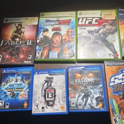 Old Ps2 PSP And Xbox 360 Games