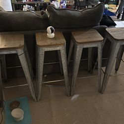 Metal Barstools Set of 4