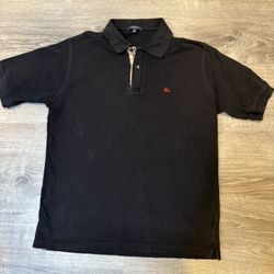 Men’s Burberry Black Nova Check Polo Shirt Size M