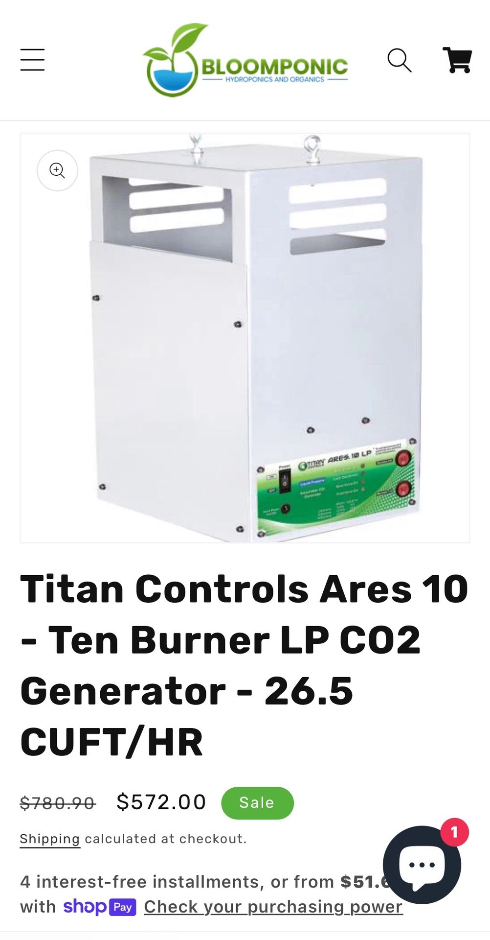 Titan Controls Co2 Generator