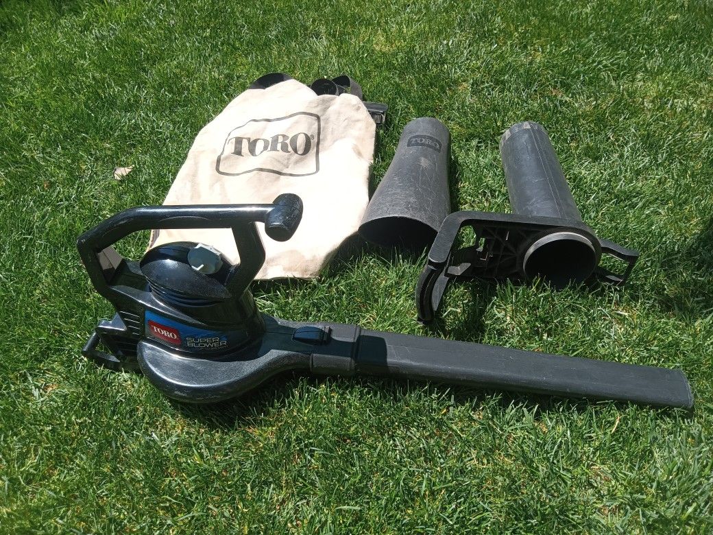 Toro Super Blower 215mph Speeds W Bag And Accessories