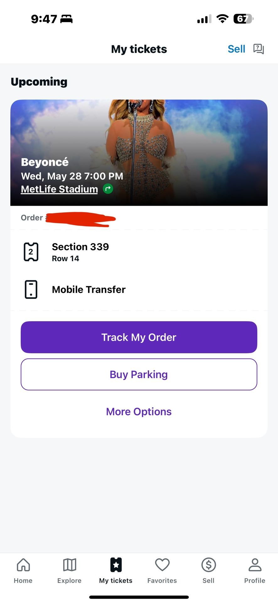BEYONCE WEDNESDAY NIGHT TICKETS!!