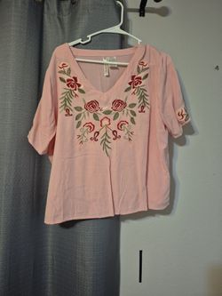 Peach blouse