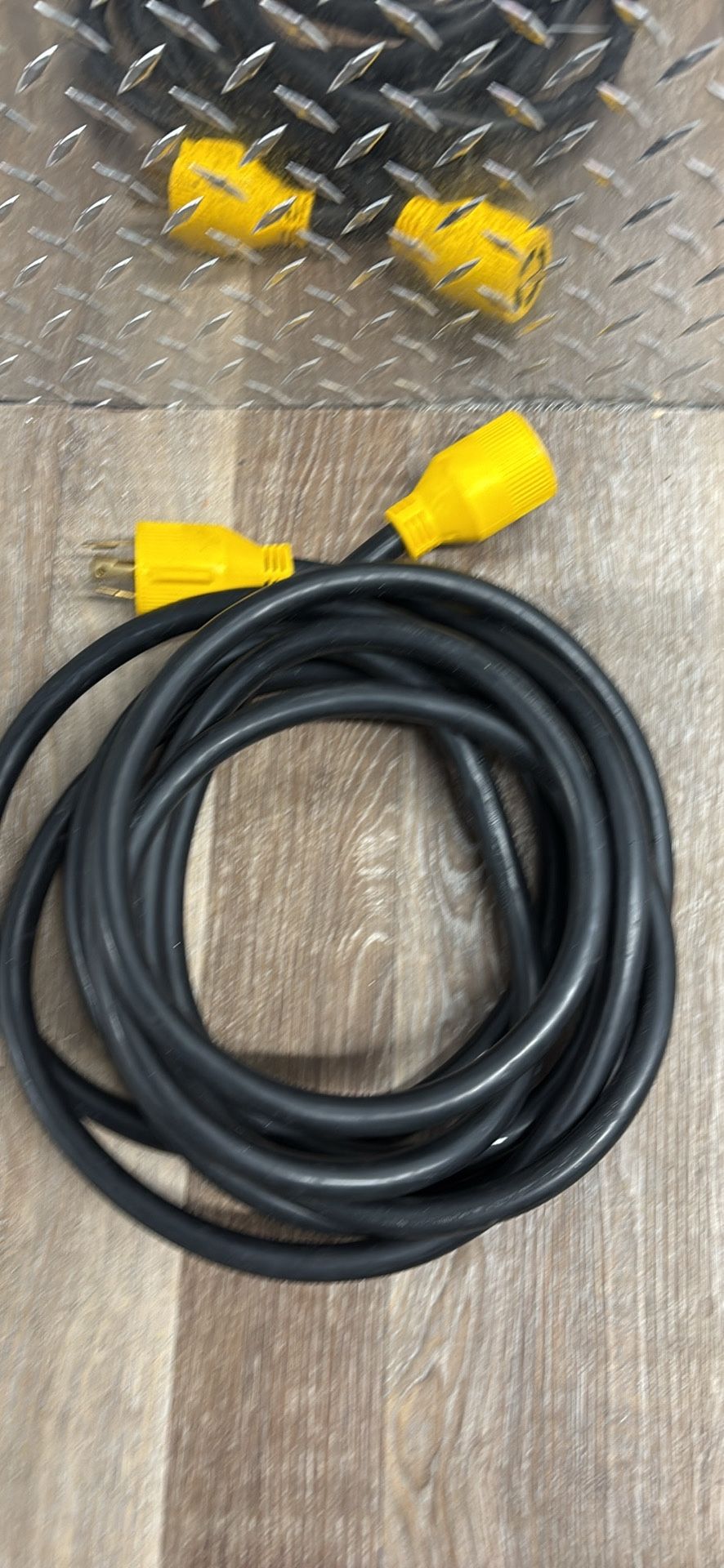 L14-30 Generator Extension Cord, 4-Prong, 10 AWG 4 Wire, 30A, 125/250V NEMA L14-30P to L14-30R - Iron Box # IBX-5807Y (25 ft)