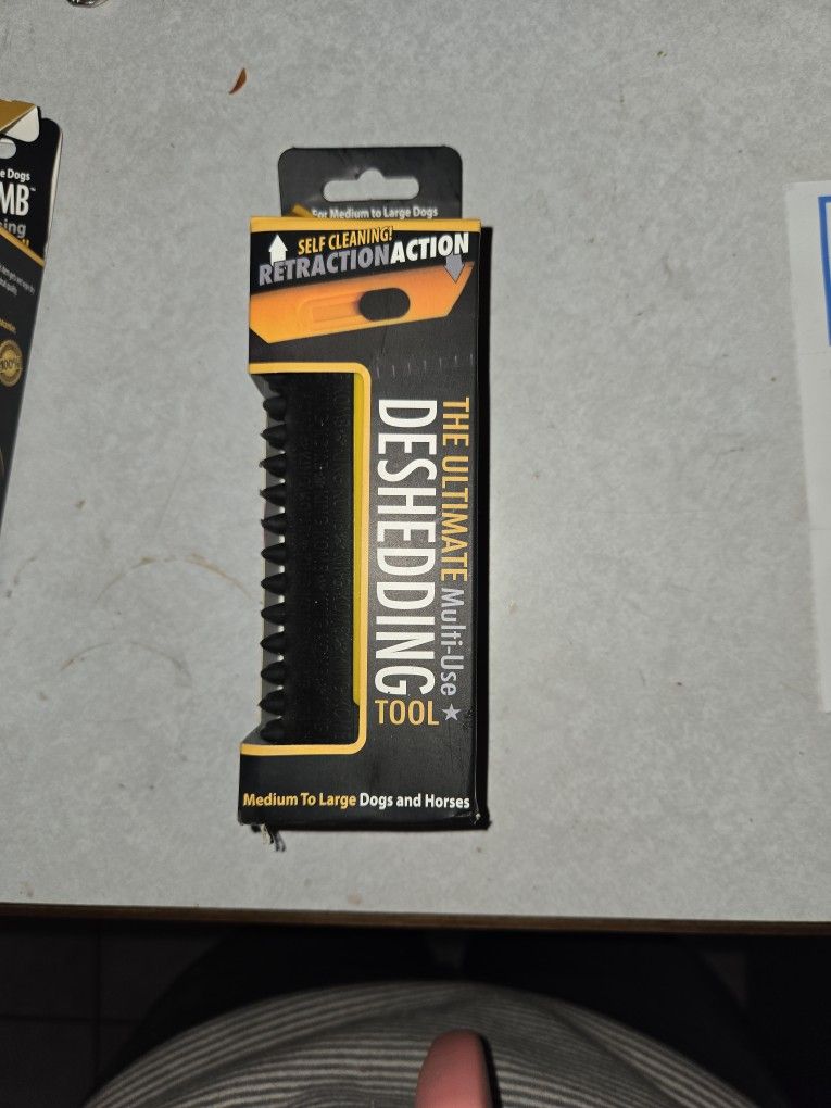 King Kanine Pet Grooming Brush, Self Cleaning Deshedding | Multi-Use Tool for Dogs, Cats & Horses for All Life Stages