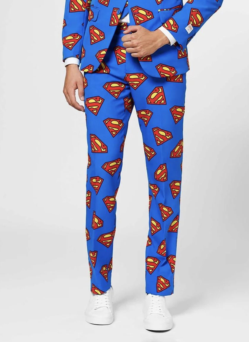 Men’s Superman Pants, Big And Tall excellent Condition Only Wore Once ( Size 50)