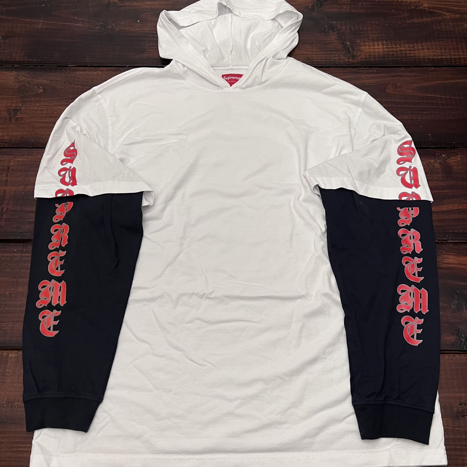 Supreme Layered Hooded Long Sleeve T-Shirt