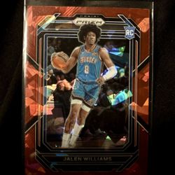 Jalen Williams Rookie Card Red Cracked Ice Prizm (RC)