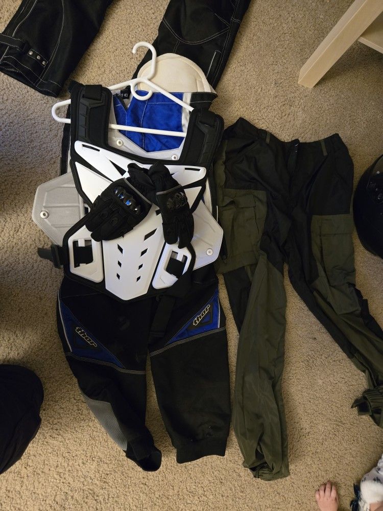 Motorcycle Gear Pants And Gloves