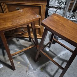 2 Saddle Seat Bar Stools 