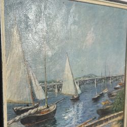 Vintage Oil Painting ( Copy of Original ) Gustave Caillebotte ( French Artist 