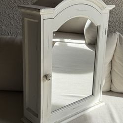 Wooden Wall Cabinet With Mirror Door
