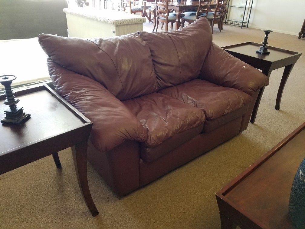 Sofa loveseat leather