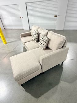 Modern Grey Sectional Sofa with Reversible Chaise