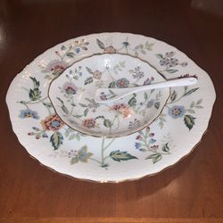 Andrea By Sadek 3 Pc Party Server - Buckingham Pattern