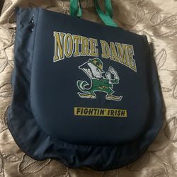 Vintage  Notre Dame Bag/ Seat Pillow  Carrying  12x 19 Bag