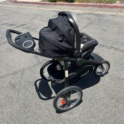 Graco Jogging Stroller + Car Seat / Base 