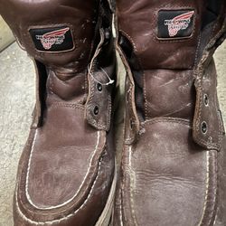 Red Wings Work Boots Steel Toe Size 11 They Are 2 Weeks Old Does Not Come With Shoe Laces