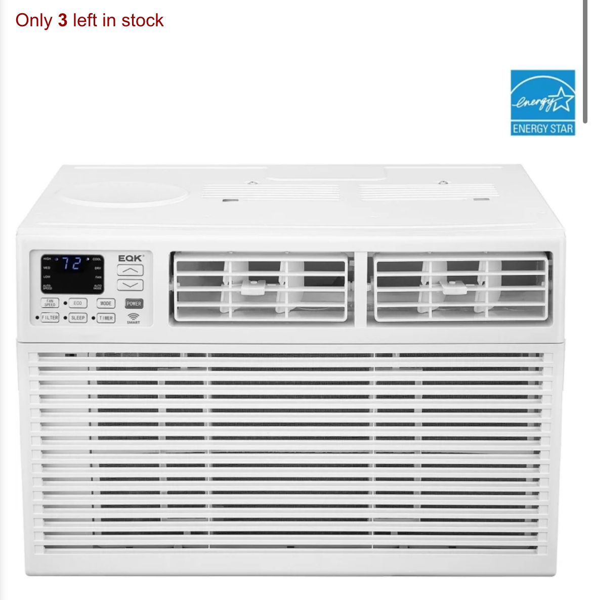 15,000 BTU Smart Window Air Conditioner with WiFi/Voice Control Enabled, 700 sq. ft. Cool Area, Flexible Cooling Options