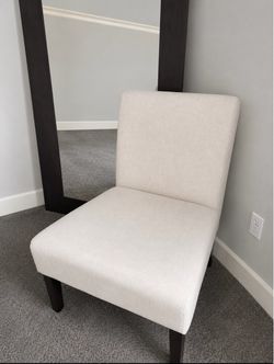 Cream Upholstered Accent Chair