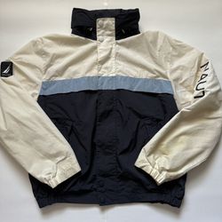 Mens Vintage Natuica Fall Windbreaker Full  Zip Tracksuit Athletic Jacket Size Medium