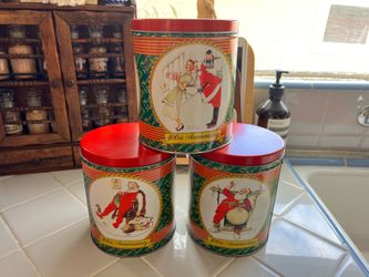 Vintage collectible Norman Rockwell tins set of 3