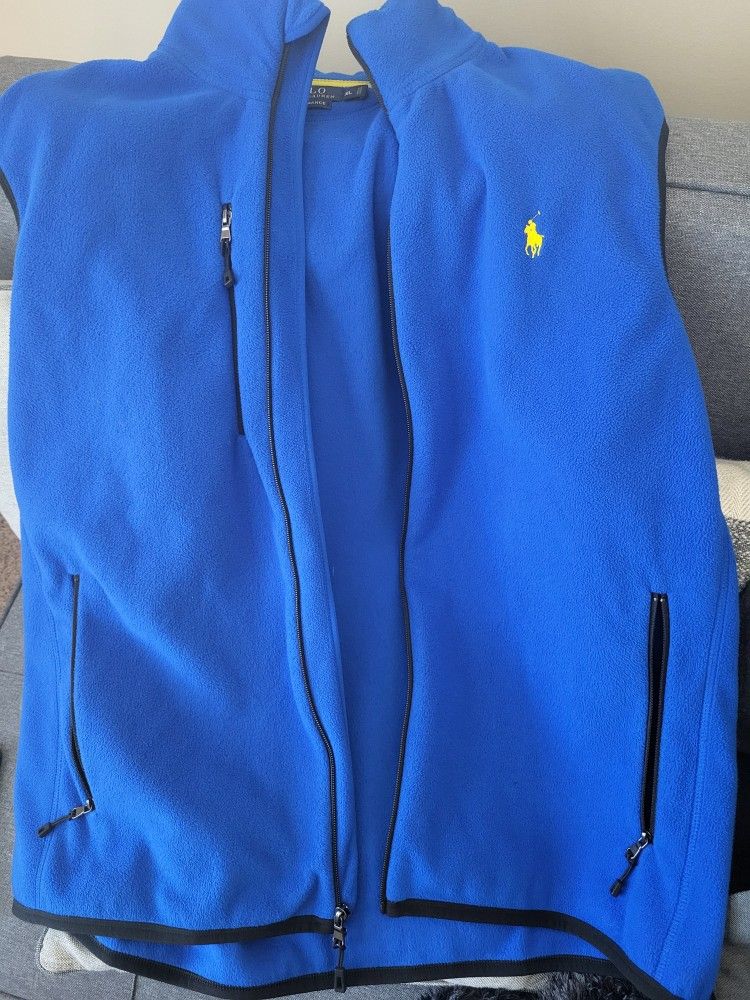 Polo Blue Vest Men's Xl