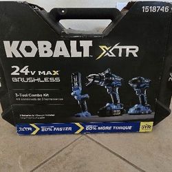 3 Tool Combo Kit Kobalt 24v XTR