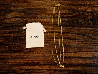 A.P.C. Double Strand Gold Chain Necklace Designer Jewelry