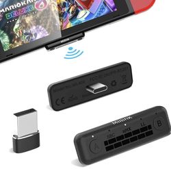 1Mii MiiLink Bluetooth Adapter for Nintendo Switch/PC/PS5/Laptop, Wireless Audio Bluetooth 5.0 Transmitter aptX Low Latency for Bluetooth Headphones E