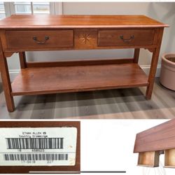 Maple Wood Ethan Allen Country Crossings Sideboard, Console Table 