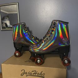 Black Holographic Roller Skates Size 10W