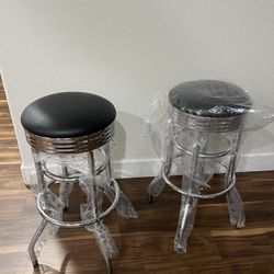 New Heavy Duty 30-Inch Backless Swivel Bar Stool for Kitchen, Garage, or Workshop,