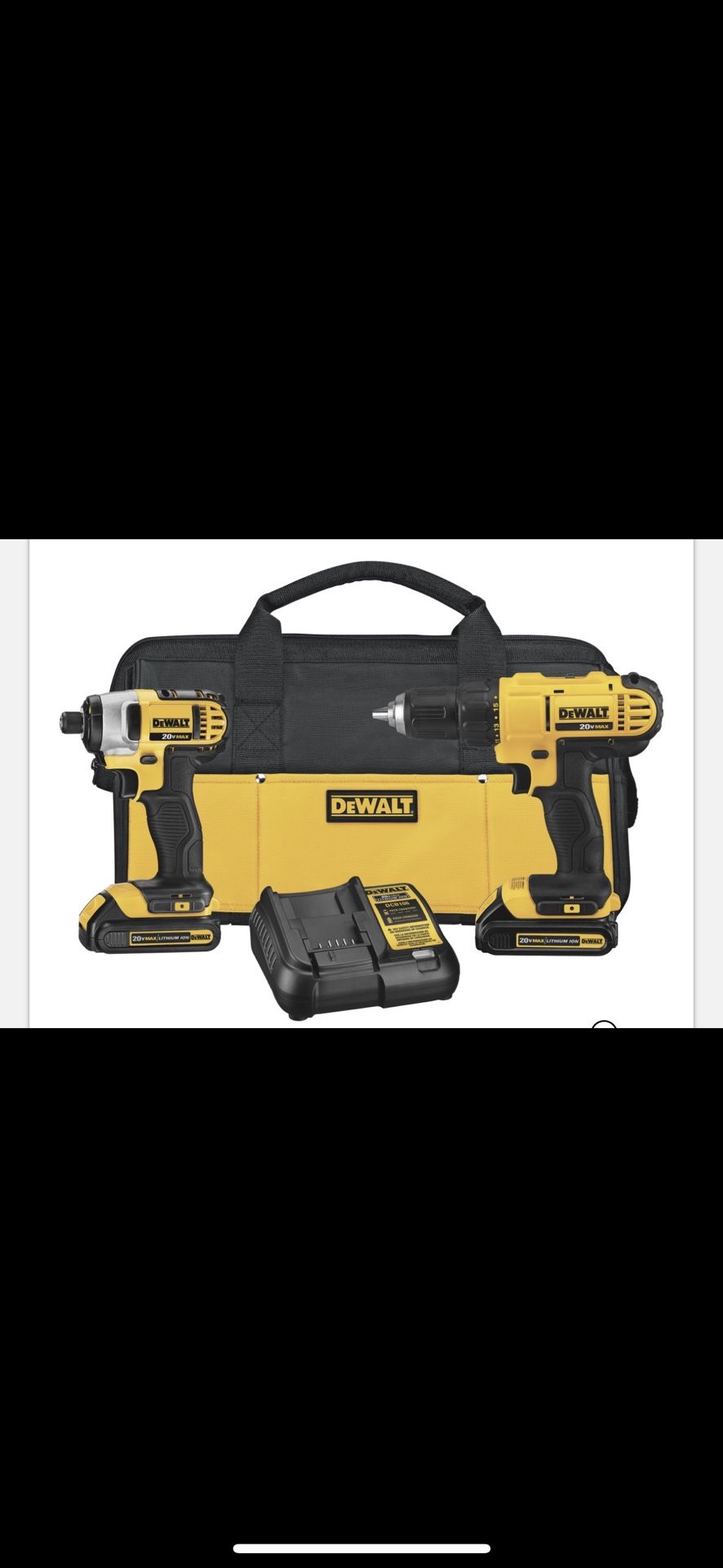 Dewalt Drill & impact + Batteries And Cradle