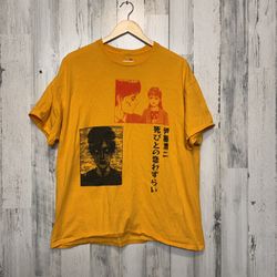 Junji Ito Collection Crunchyroll XL Graphic Tee  Yellow Anime Horror Shirt
