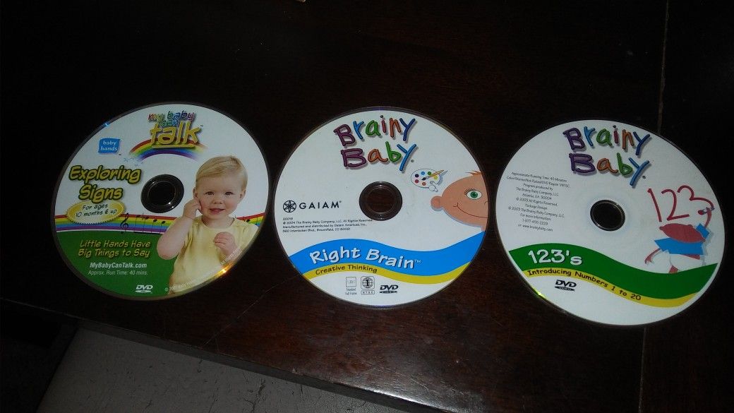Brainy Baby dvds with sign language