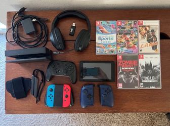 Nintendo Switch + accessories and games