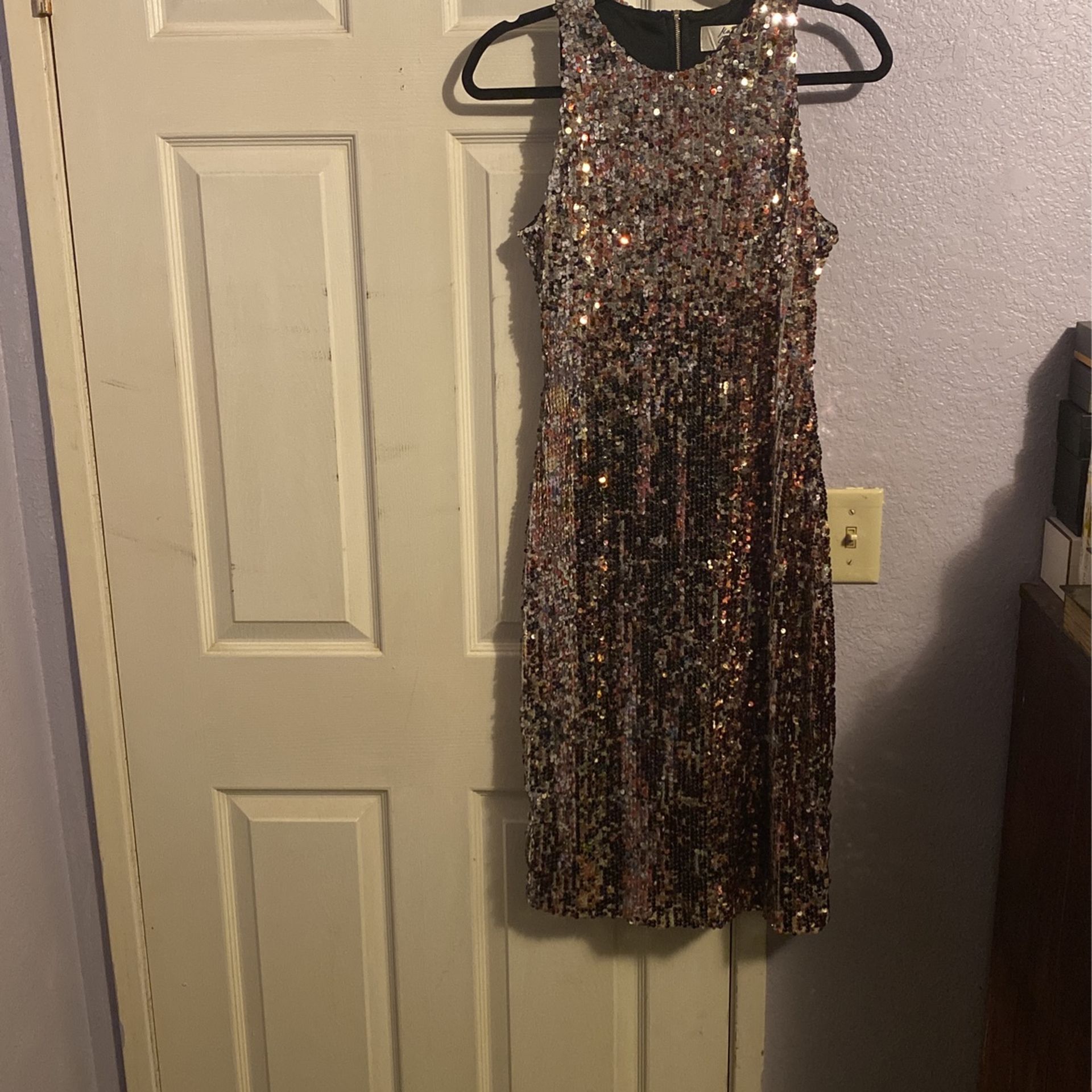 Badgley Mischka Designer Sequined Dress